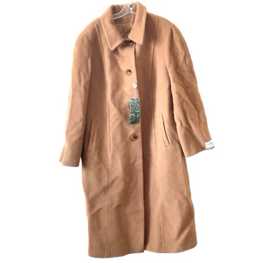 Rodel Vintage NWT Womens Wool Tan Coat Made In Italy Boho